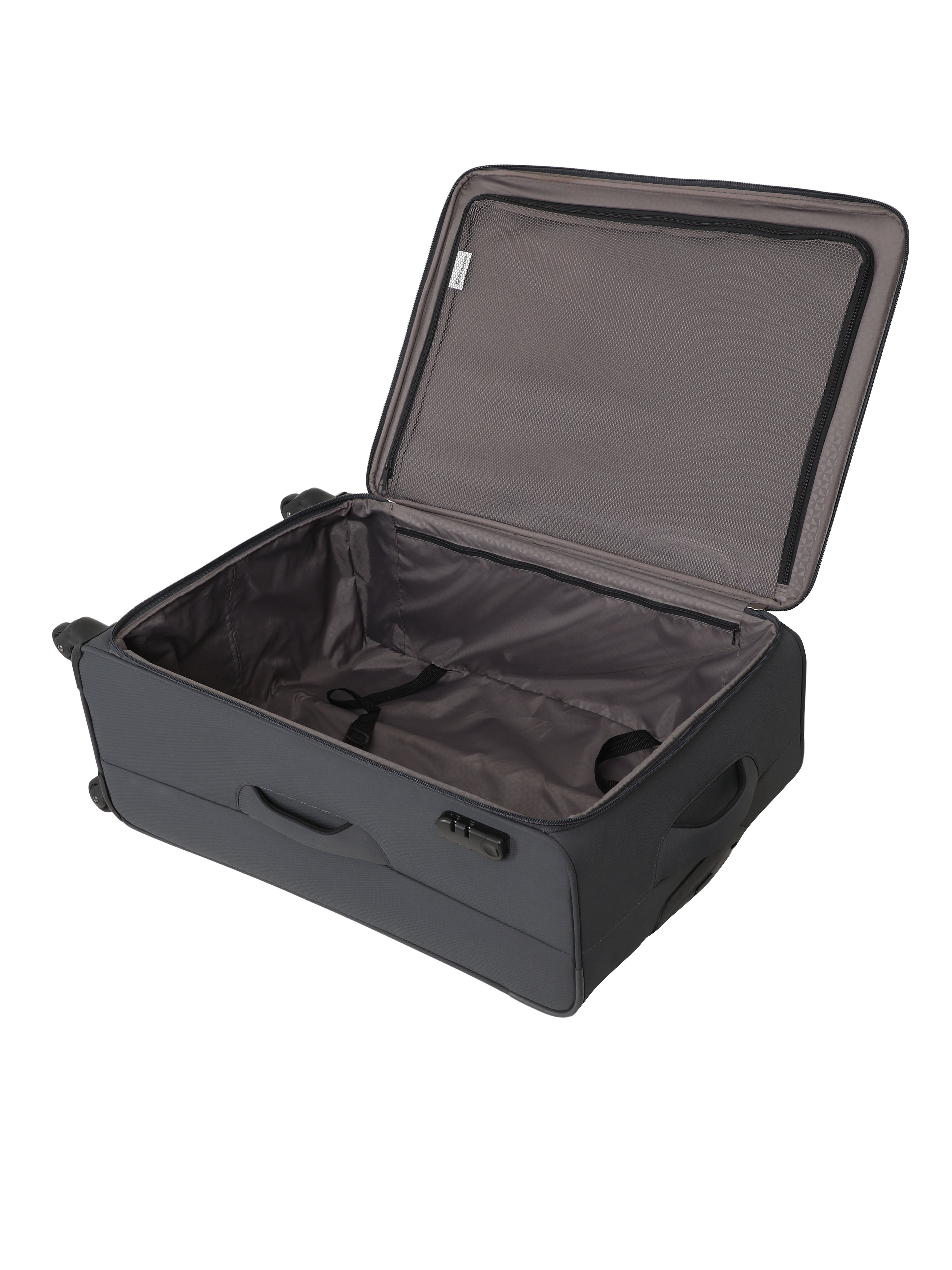 Echolac Dark Grey Verna Large Soft Case Checked Luggage ECHOLAC