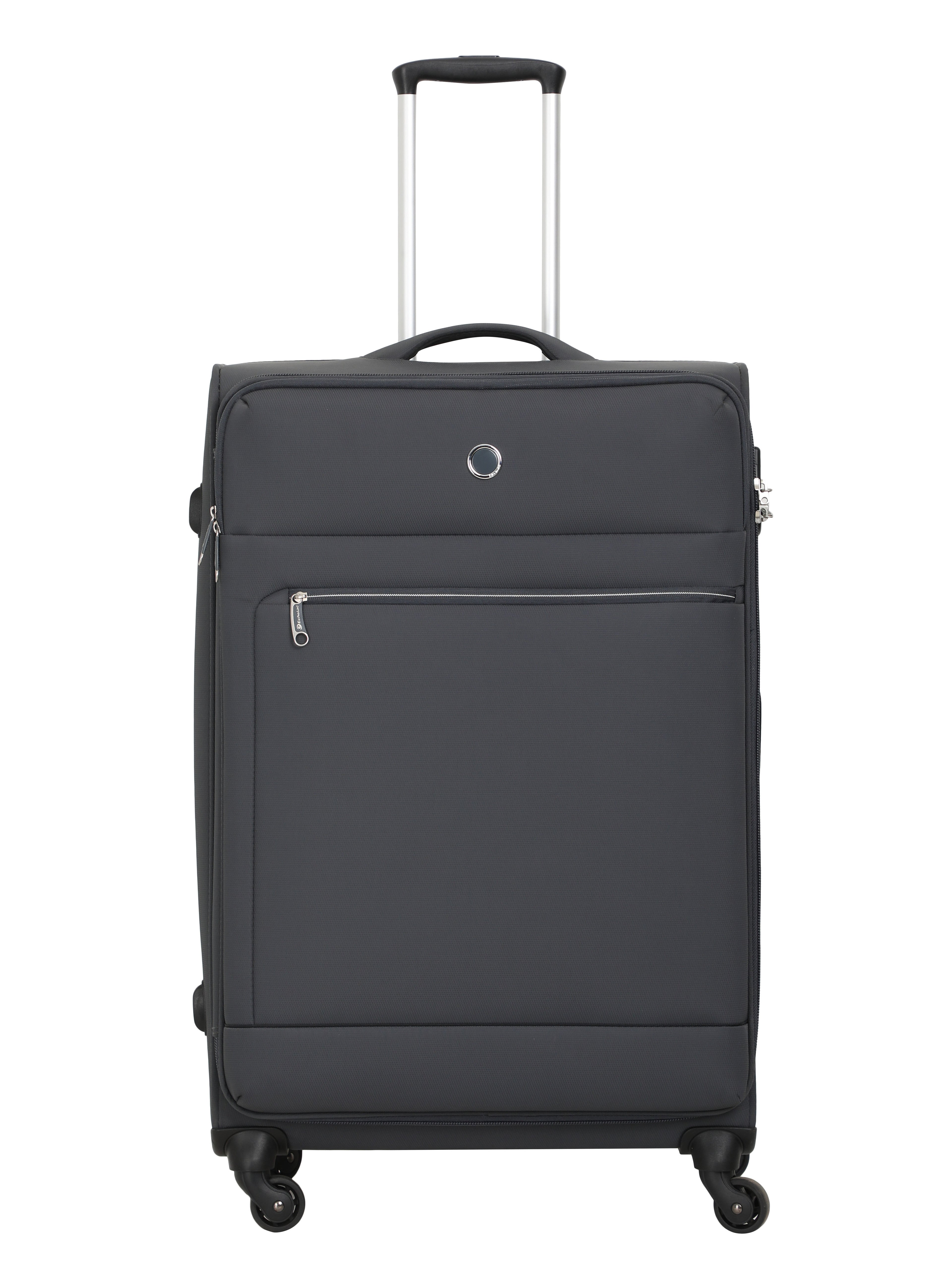 Echolac Dark Grey Verna Medium Soft Case Checked Luggage ECHOLAC