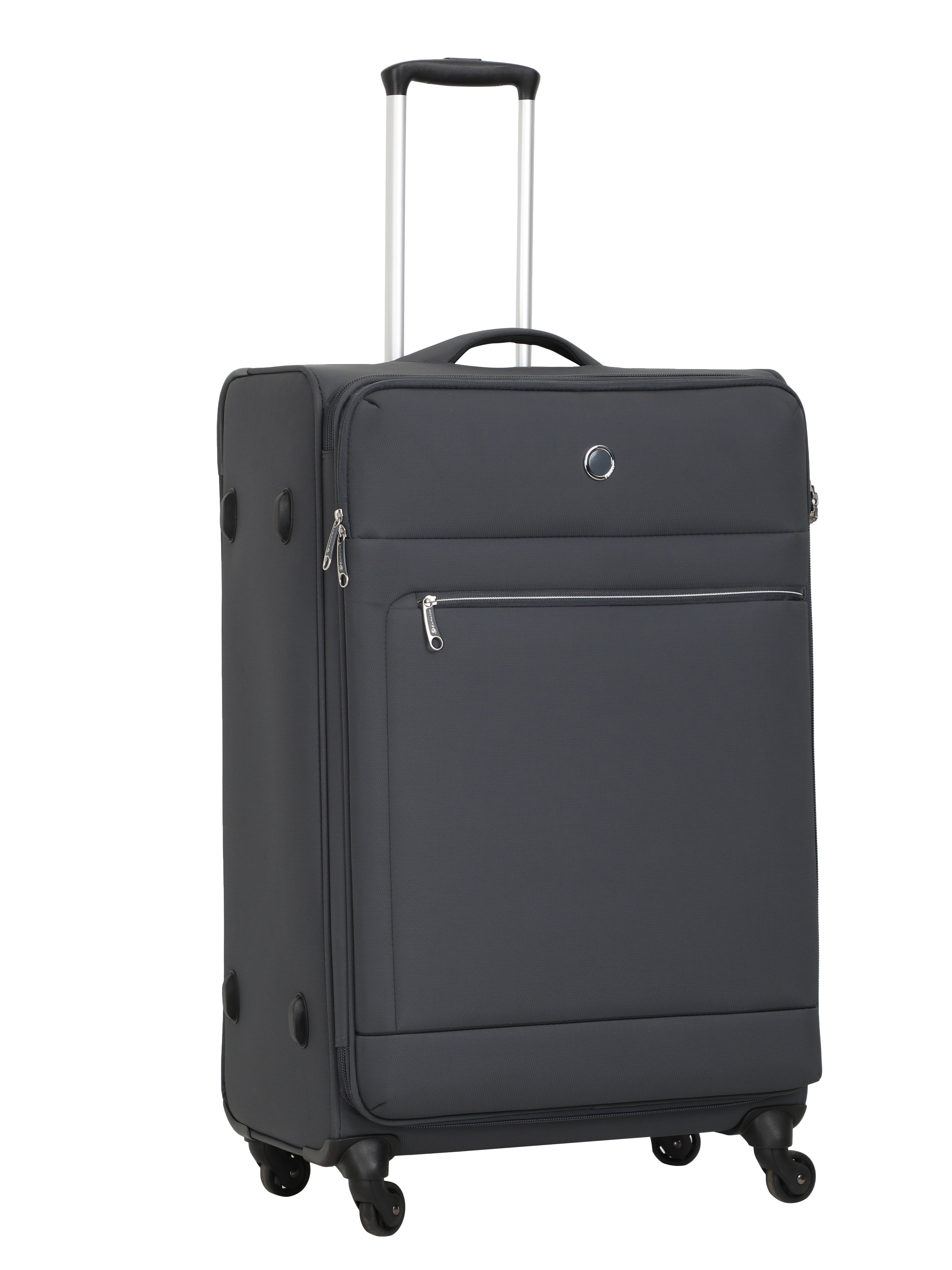 Echolac Dark Grey Verna Medium Soft Case Checked Luggage ECHOLAC