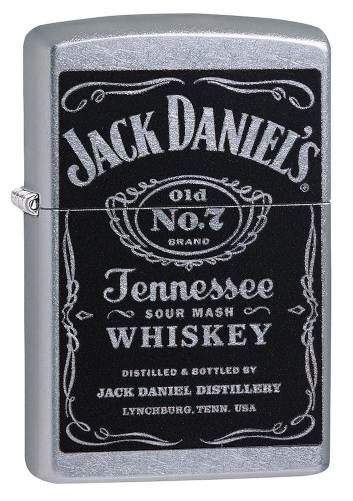 Zippo Jack Daniel's Tennessee Whiskey Label Street Chrome Pocket Lighter Zippo