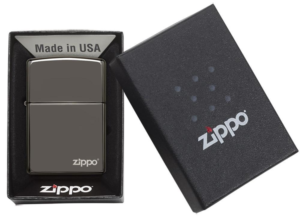 Zippo Black Ice Pocket Lighter with Zippo Logo Zippo