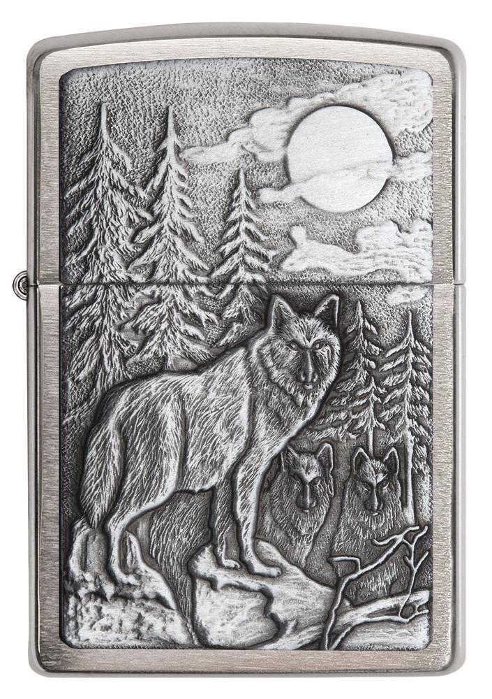 Zippo Timberwolves Brushed Chrome Pocket Lighter Zippo