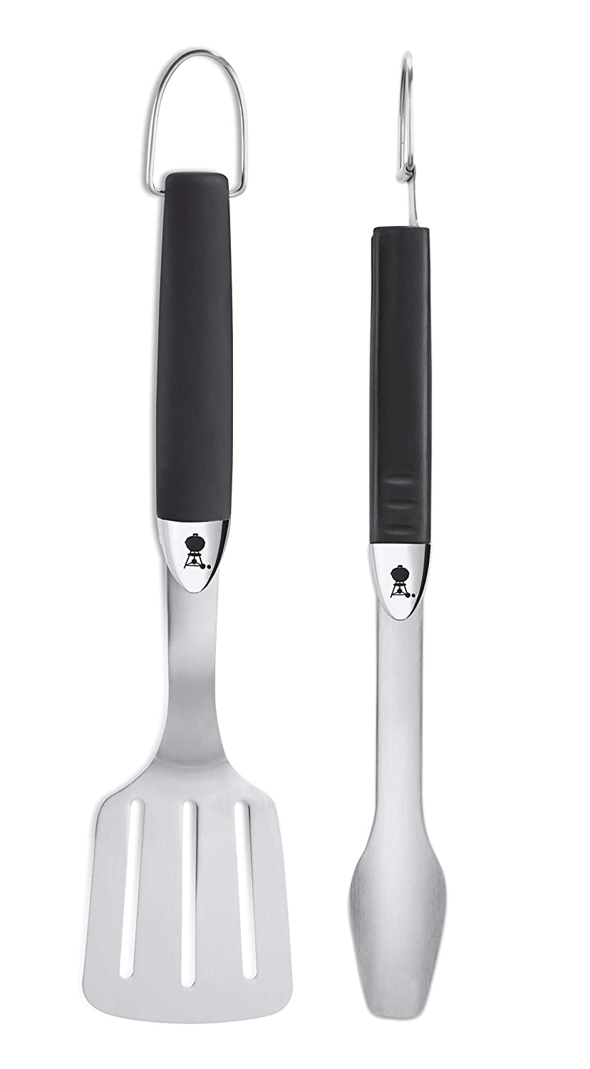 WEBER Barbecue Tools 2 Piece (Stainless Steel) - Tongs & Spactula WEBER