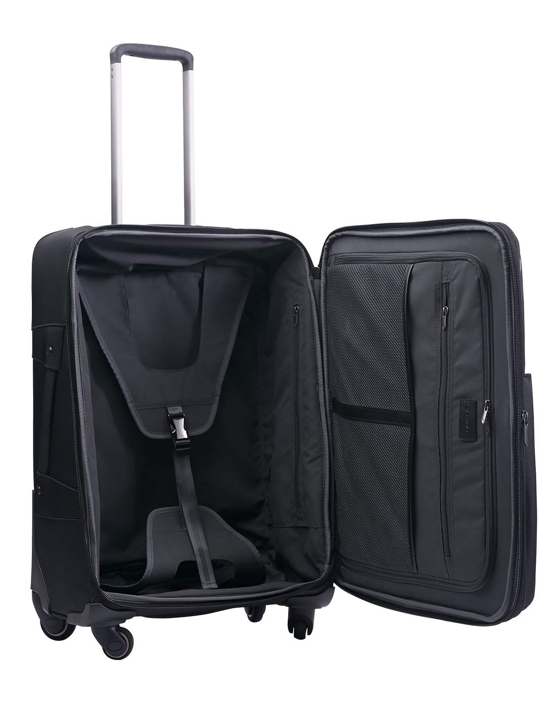 Echolac Madison Medium Black Soft Sided Cabin Suitcase Trolley 55cm (CT350) Echolac New
