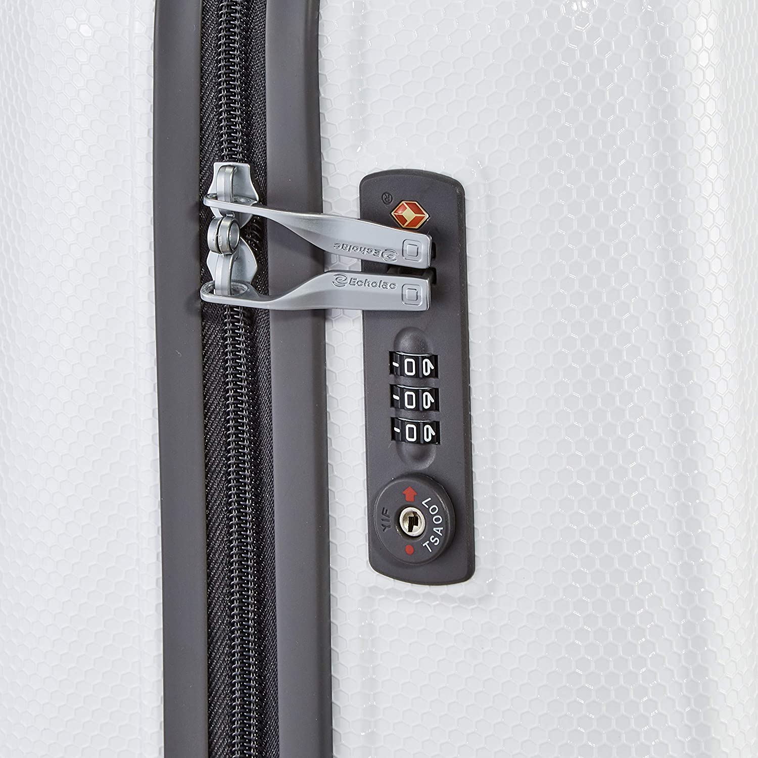 Echolac Moonlight Medium White Hard Sided Cabin Suitcase Trolley 55cm (PC037) Echolac New
