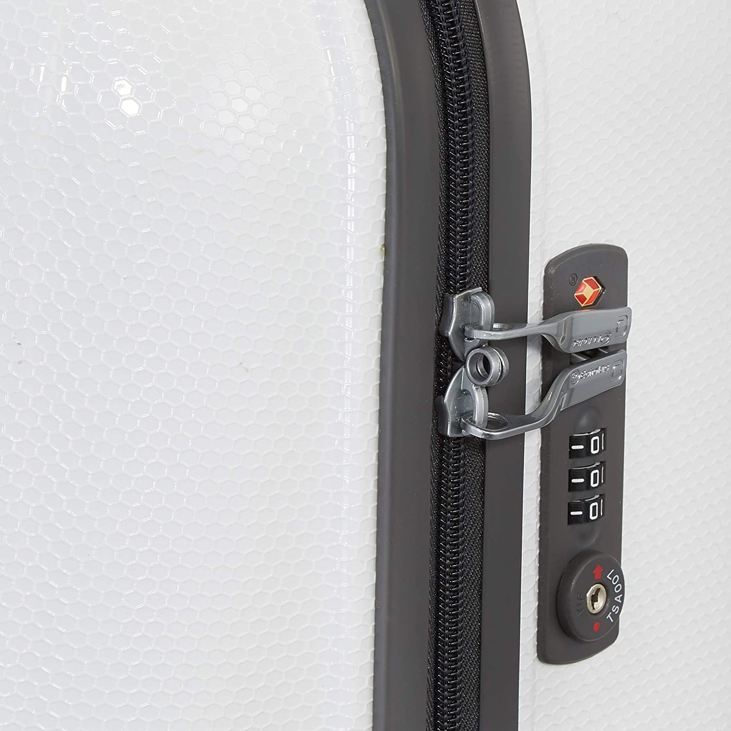 Echolac Moonlight Large White Hard Sided Check-In Suitcase Trolley 68cm (PC037) Echolac New