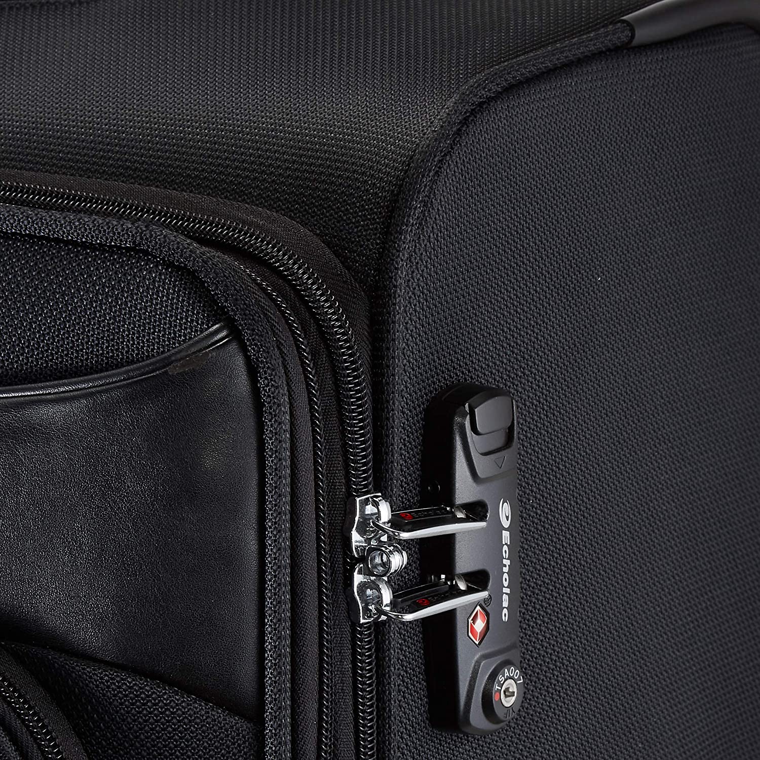 Echolac Sunflower Medium Black Soft Sided Check-InSuitcase Trolley 66cm (CT547) Echolac New