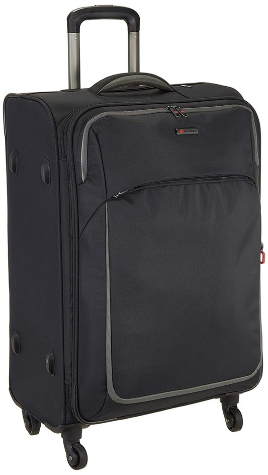 Echolac D-Light Medium Black Soft Sided Check-In Suitcase Trolley 65cm (CT488A) Echolac New