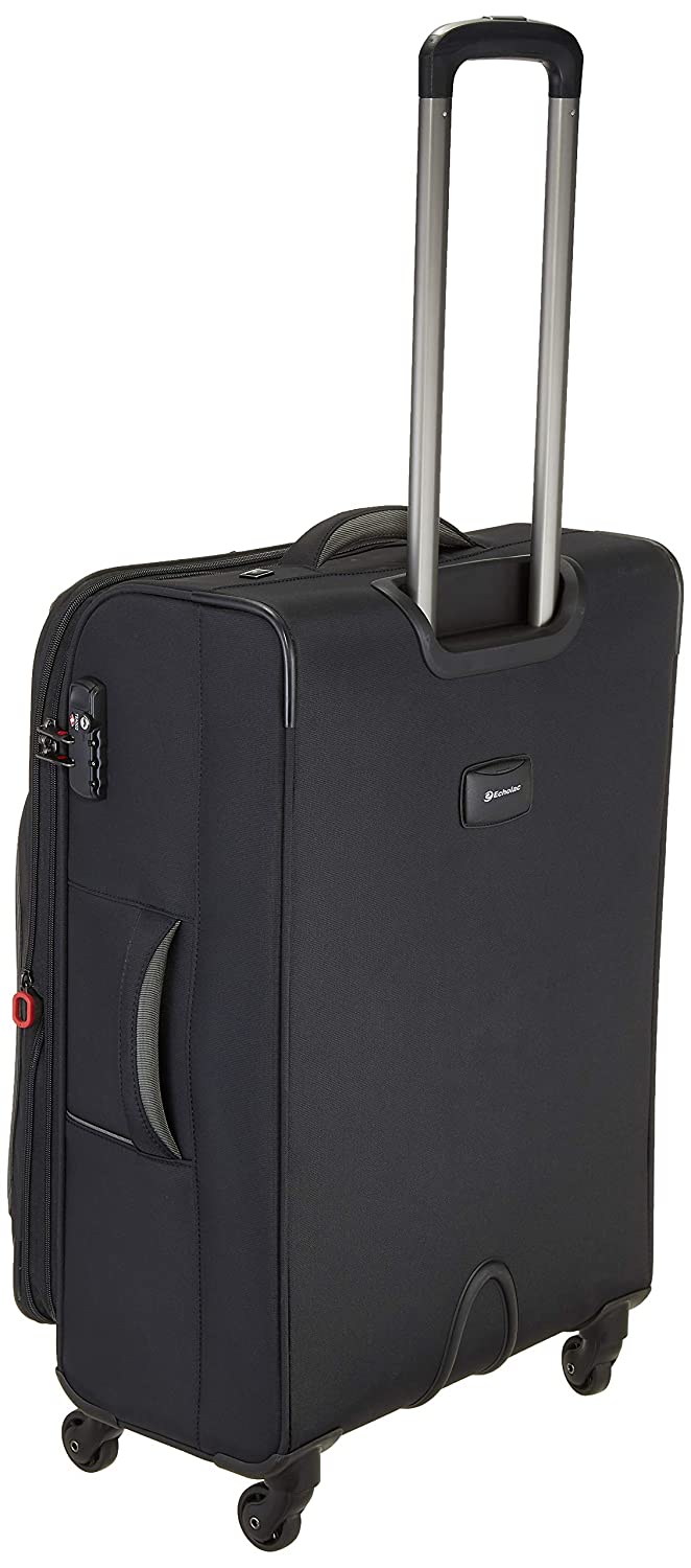 Echolac D-Light Medium Black Soft Sided Check-In Suitcase Trolley 65cm (CT488A) Echolac New