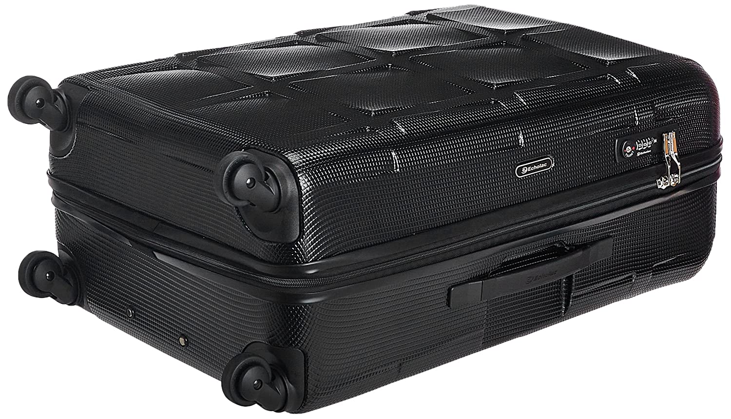 Echolac David Medium Black Hard Sided Cabin Suitcase Trolley 56cm (PC066) Echolac New