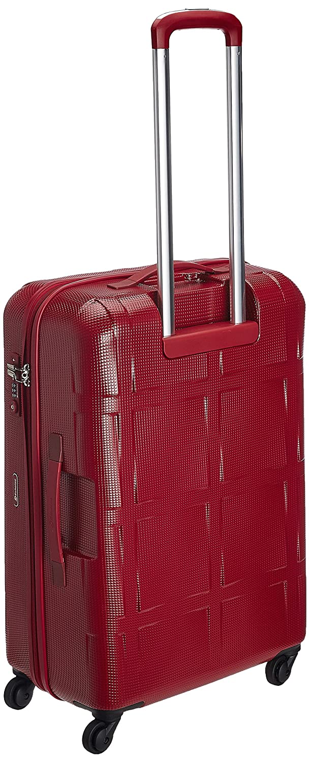 Echolac David Medium Red Hard Sided Check-In Suitcase Trolley 69cm(PC066) Echolac New