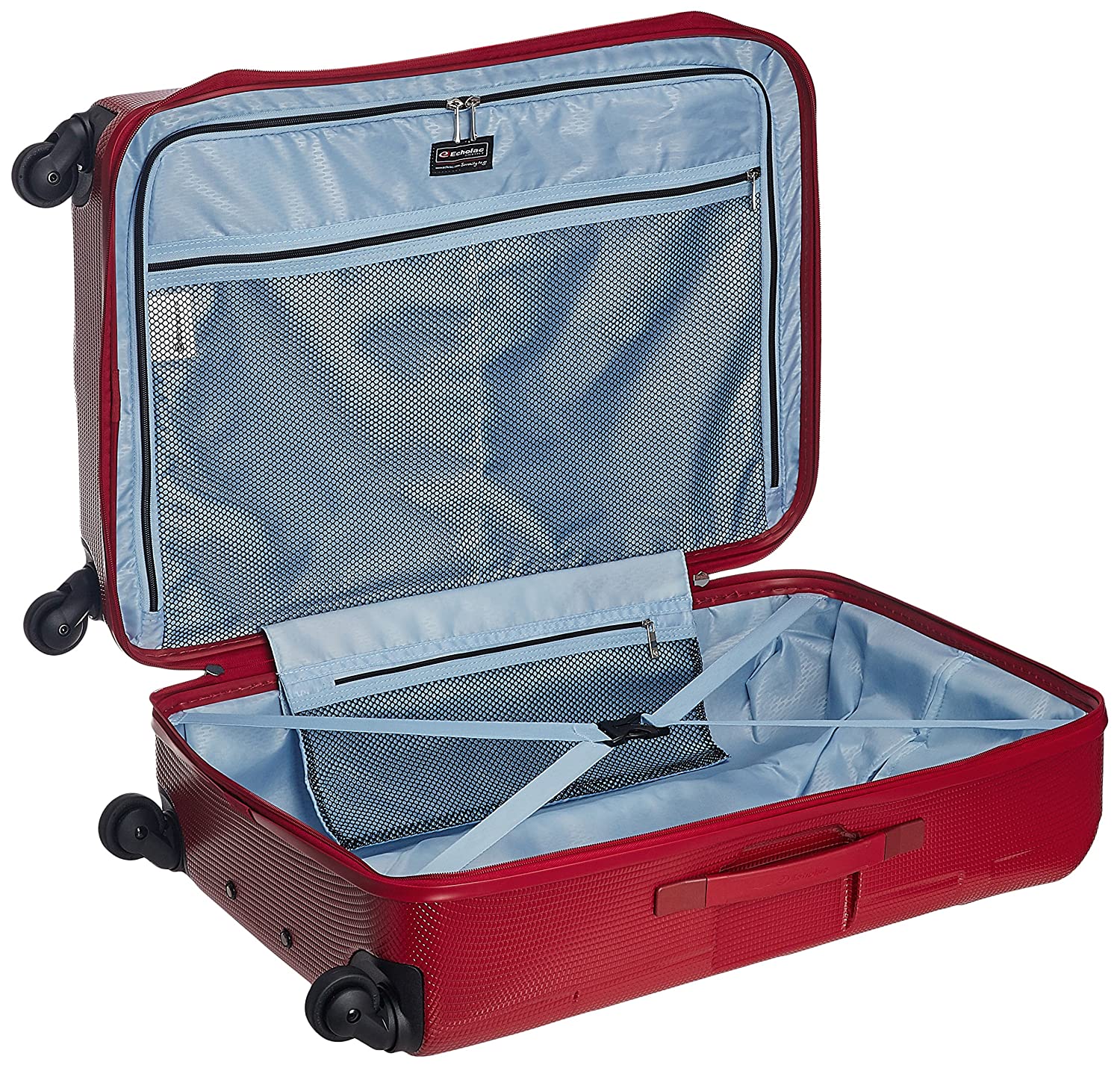 Echolac David Large Red Hard Sided Check-In Suitcase Trolley 78cm (PC066) Echolac New