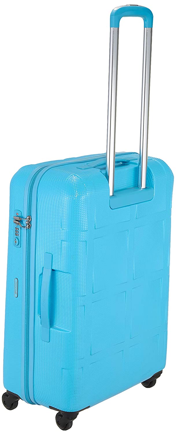 Echolac David Medium Blue Hard Sided Check- In Suitcase Trolley 69cm (PC066) Echolac New