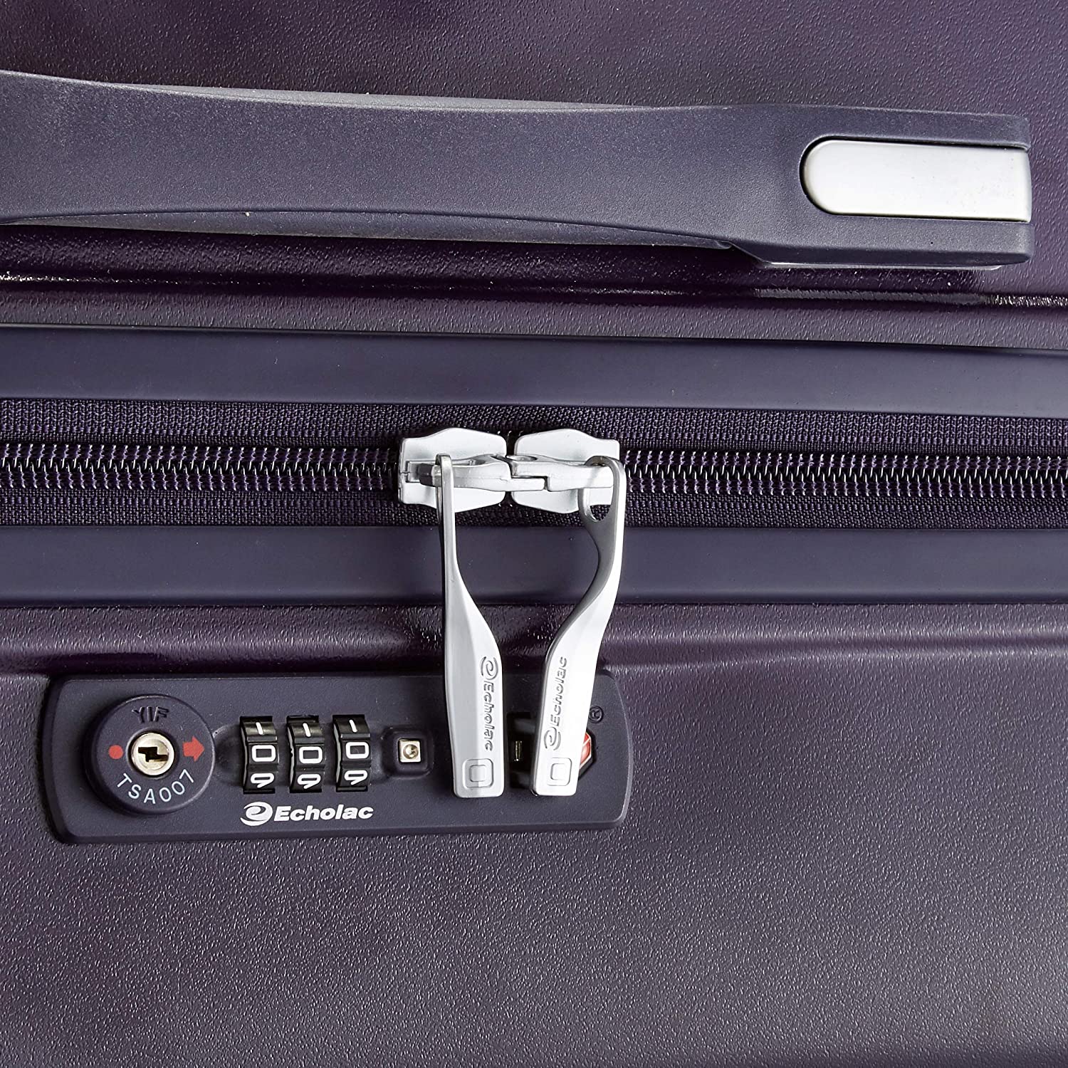 Echolac Colette Large Purple Hard Sided Check-In Suitcase Trolley 66cm (PC094) Echolac New