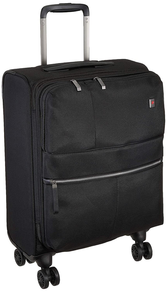 Echolac Relaxation Medium Black Soft Sided Cabin Suitsase Trolley 56cm (CT714A) Echolac New