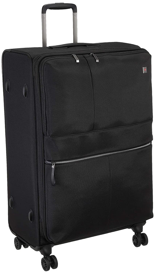 Echolac Relaxation Medium Black Soft Sided Check-In Suitsase Trolley 68cm (CT714A) Echolac New