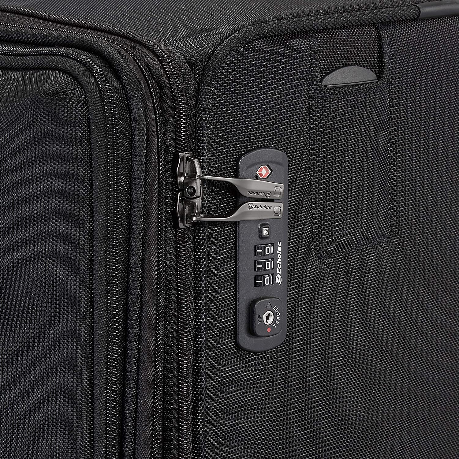 Echolac Relaxation X-Large Black Soft Sided Check-In Suitcase Trolley 78cm (CT714A) Echolac New