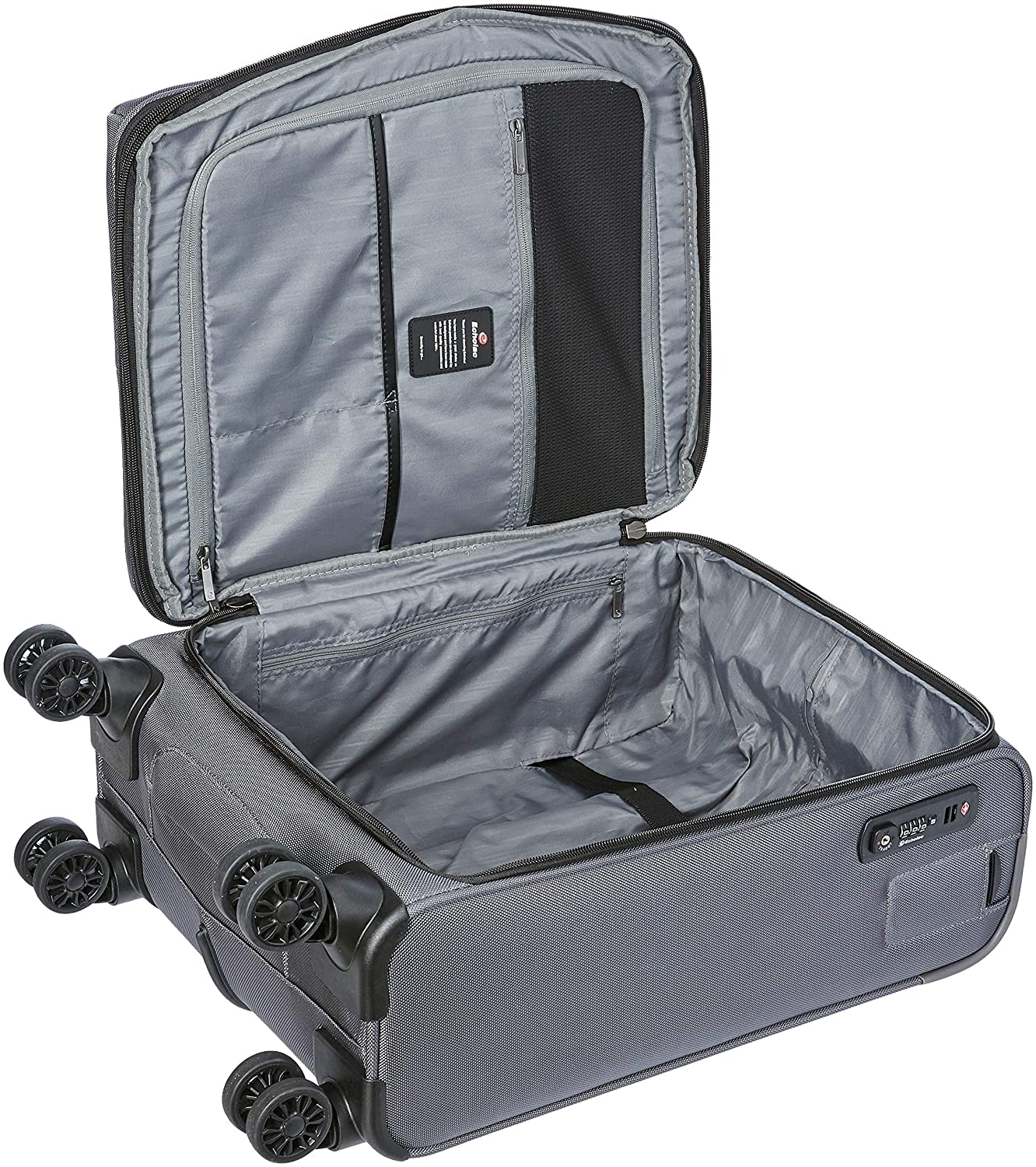 Echolac Relaxation Medium Grey Soft Sided Cabin Suicase Trolley 56cm (CT714A) Echolac New