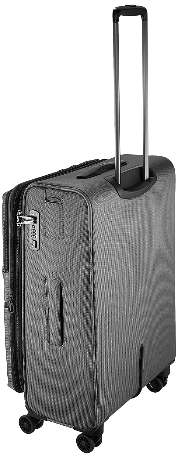 Echolac Relaxation Large Grey Soft Sided Check-In Suitcase Trolley 68cm (CT714A) Echolac New