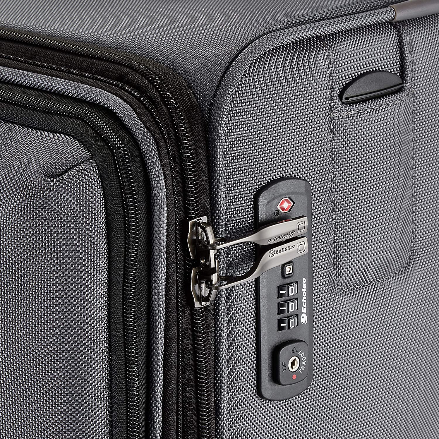 Echolac Relaxation Large Grey Soft Sided Check-In Suitcase Trolley 68cm (CT714A) Echolac New