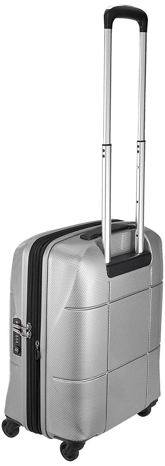 Echolac Atlas Medium Silver Hard Sided Cabin Trolley 56cm (PC080S)