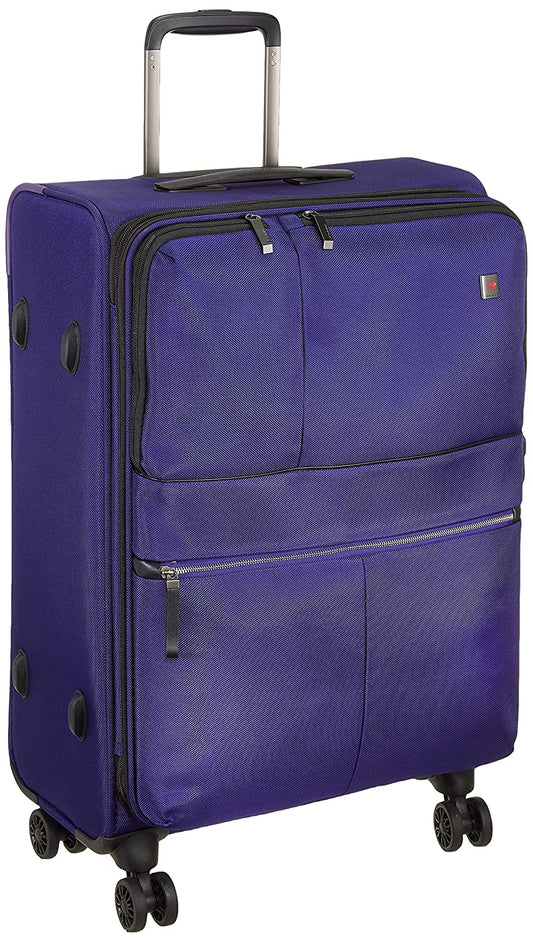 Echolac Relaxation Medium Purple Soft Sided Check-In Suitcase Trolley 68cm (CT714A) Echolac New