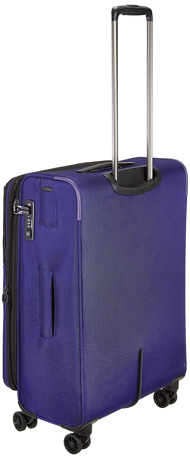 Echolac Relaxation Medium Purple Soft Sided Check-In Suitcase Trolley 68cm (CT714A) Echolac New