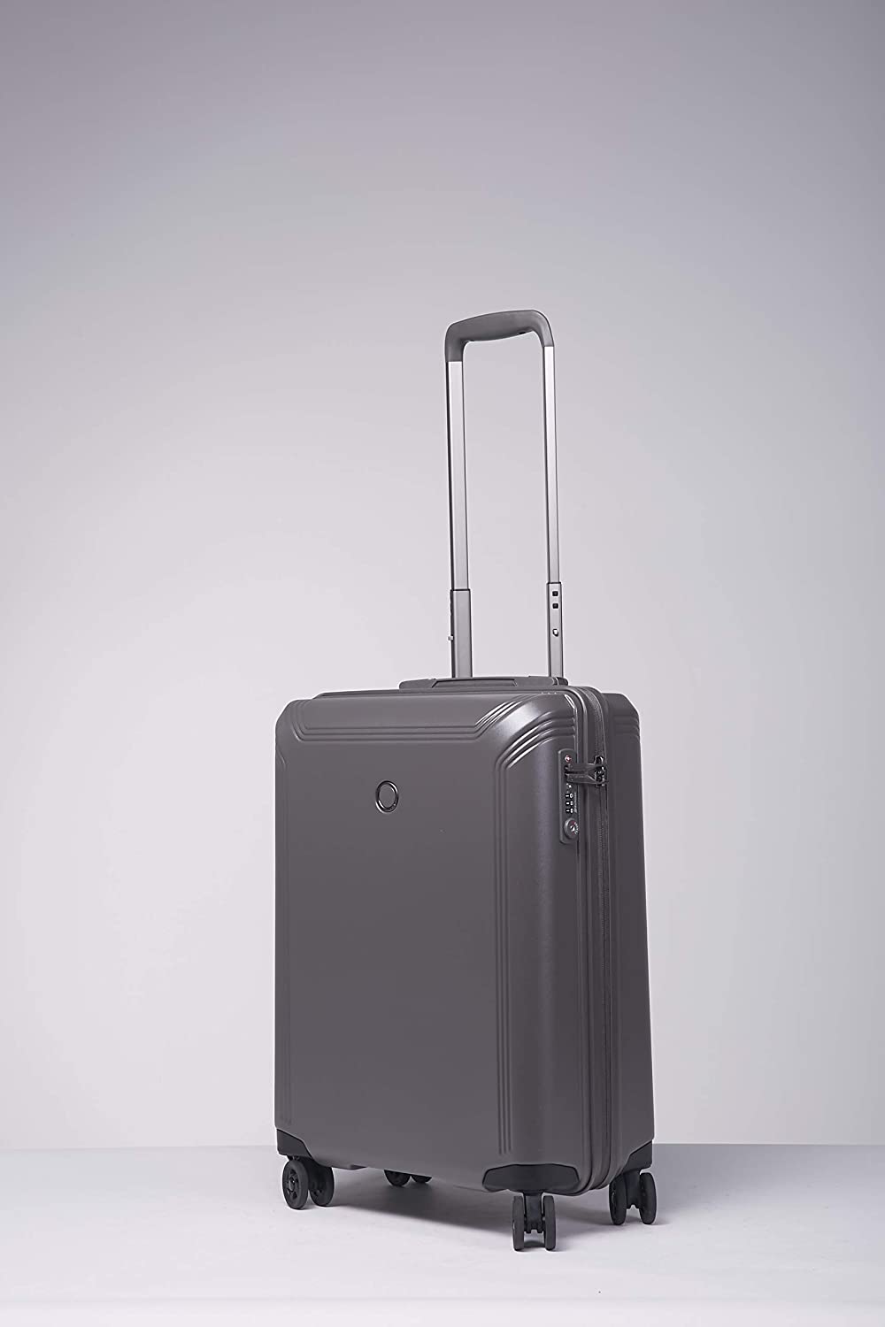 Echolac Civil Medium Dark Grey Hard Sided Cabin Suitcase Trolley 56cm (PC162)