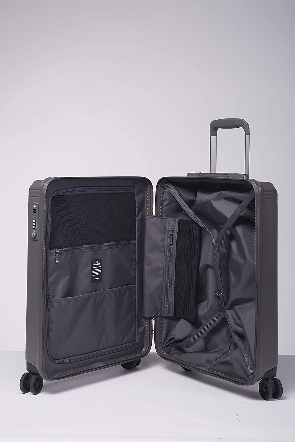 Echolac Civil Medium Dark Grey Hard Sided Cabin Suitcase Trolley 56cm (PC162) Echolac New
