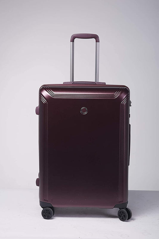Echolac Civil X-Large Burgandy Hard Sided Check-In Suitcase Trolley 78cm(PC162) Echolac New