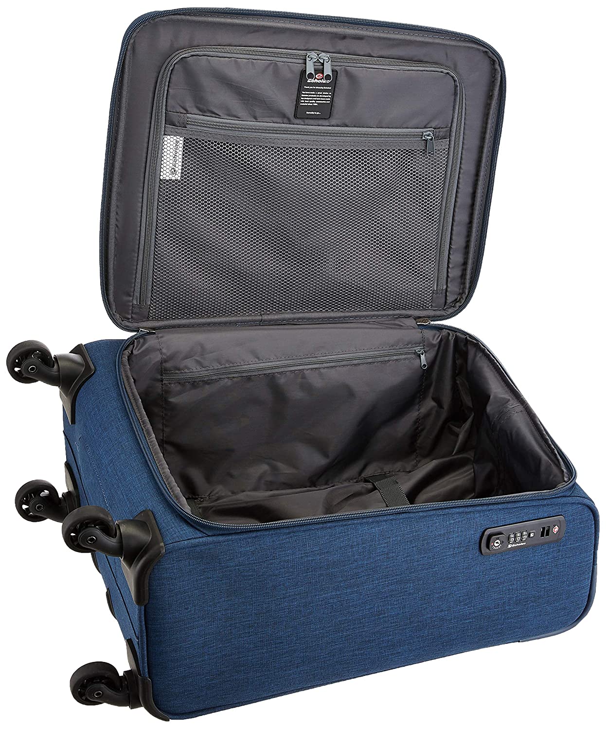 Echolac Gemini Medium Navy Blue Soft Sided Cabin Suitcase Trolley 58cm (CT807) Echolac New