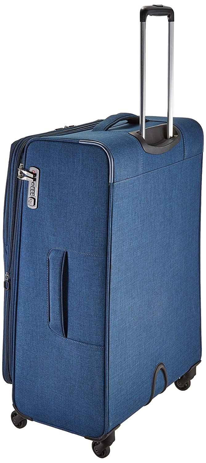 Echolac Gemini X-Large Navy Blue Soft Sided Check-In Suitcase Trolley 78cm (CT807) Echolac New
