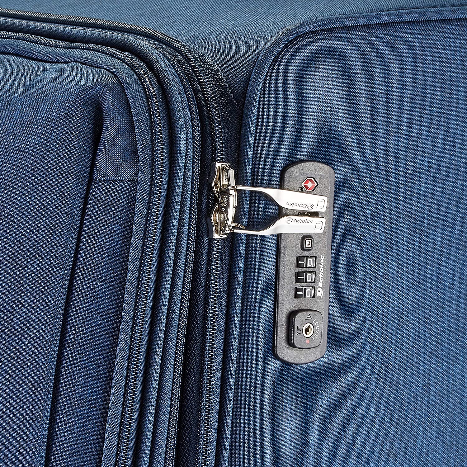 Echolac Gemini X-Large Navy Blue Soft Sided Check-In Suitcase Trolley 78cm (CT807) Echolac New