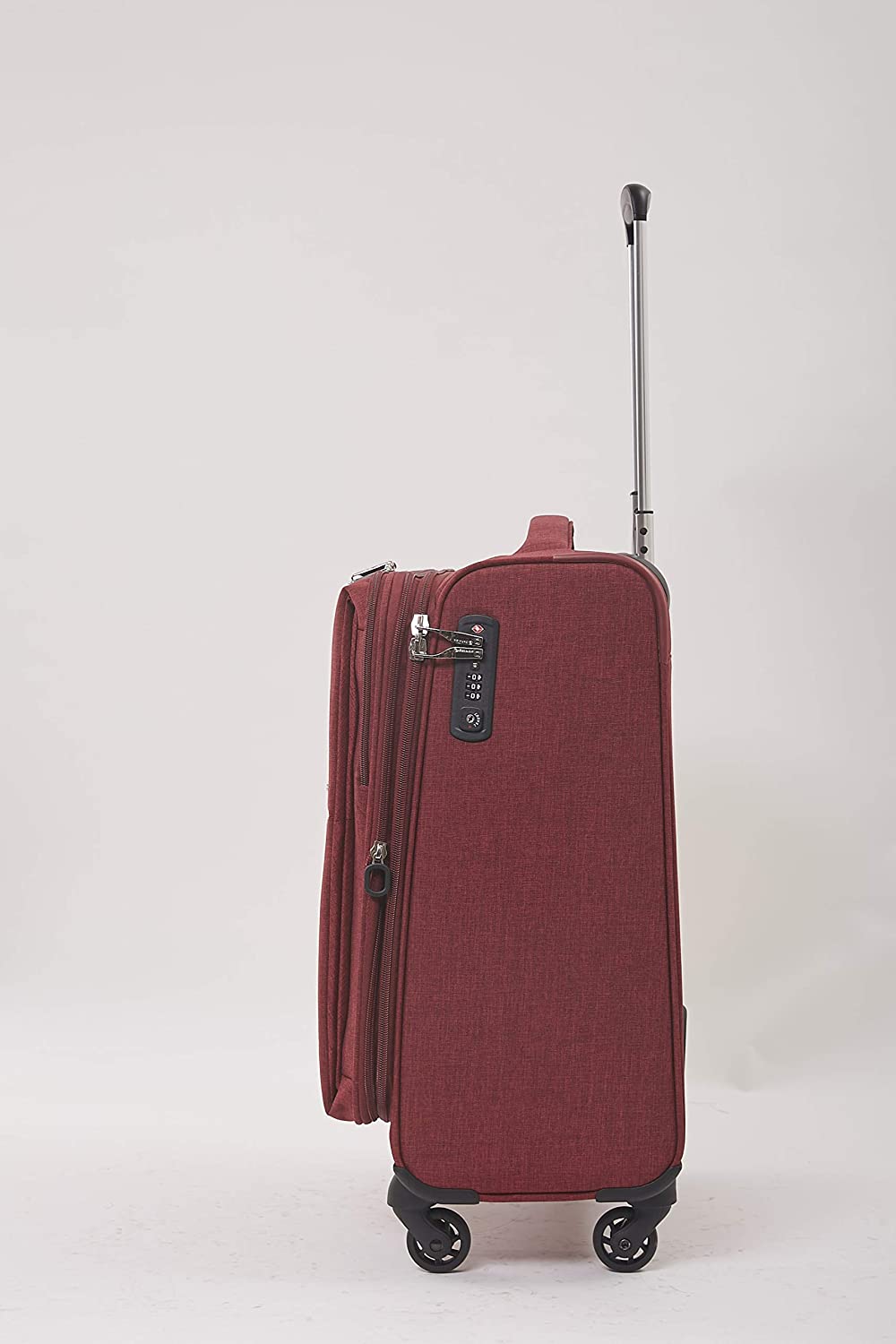Echolac Gemini Medium Burgandy Soft Sided Cabin Suitcase Trolley 58cm (CT807) Echolac New