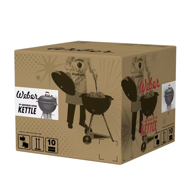 Weber 70th Anniversary Edition Kettle Charcoal Grill 57cm Hollywood Gray WEBER