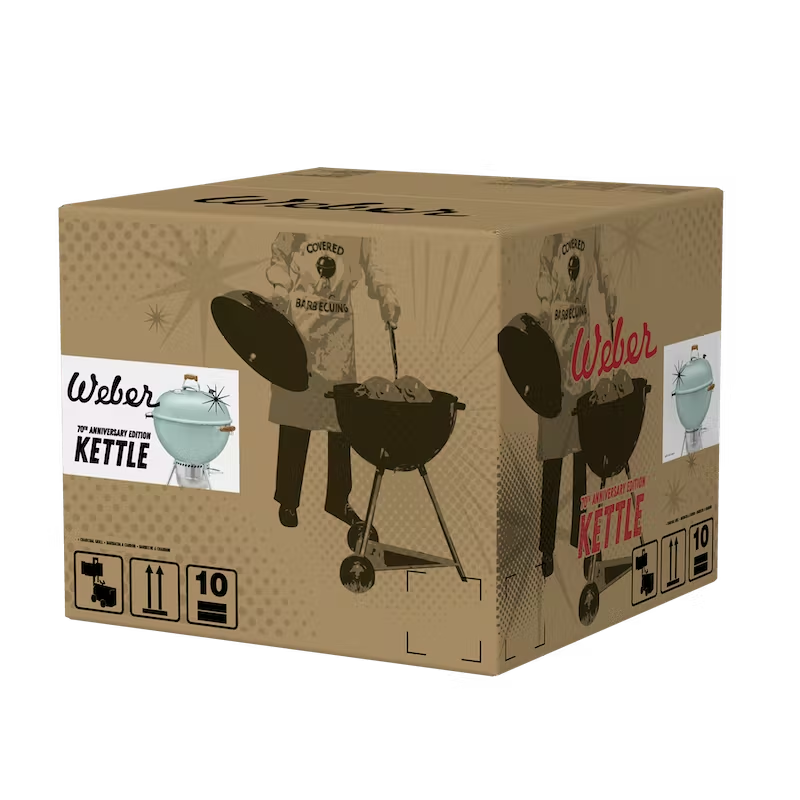 Weber 70th Anniversary Edition Kettle Charcoal Grill 57cm Rock N Roll Blue WEBER