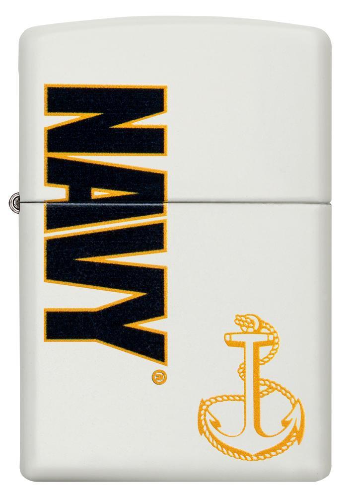 Zippo US Navy White Matte Pocket Lighter Zippo
