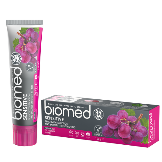 BIOMED SENSITIVE TOOTHPASTE, FLUORIDE-FREE, SENSITIVITY REDUCTION AND ENAMEL STRENGTHENING - 100gm Biomed