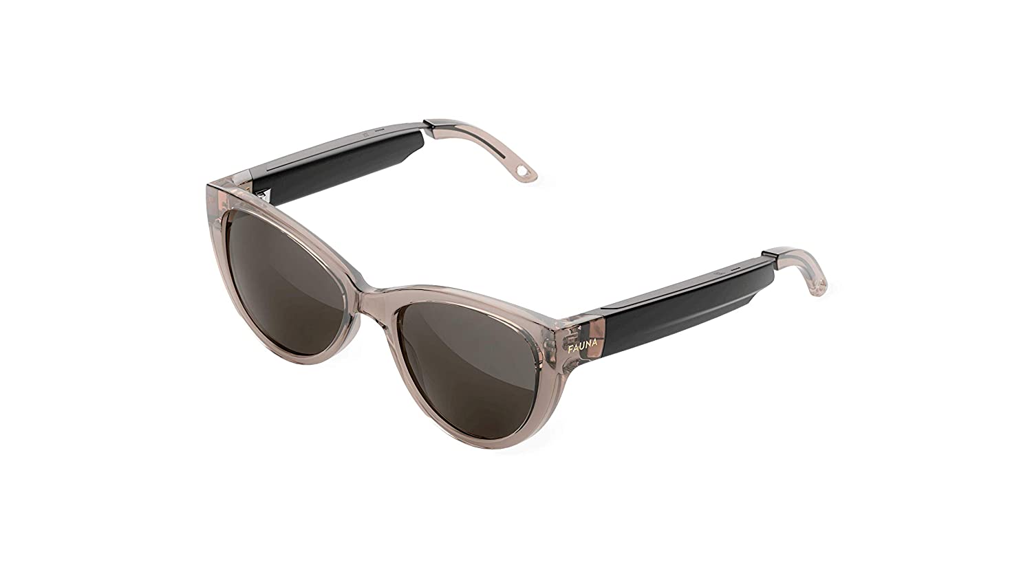 FAUNA Fabula Crystal Brown - Women designer audio sunglasses with speakers FAUNA