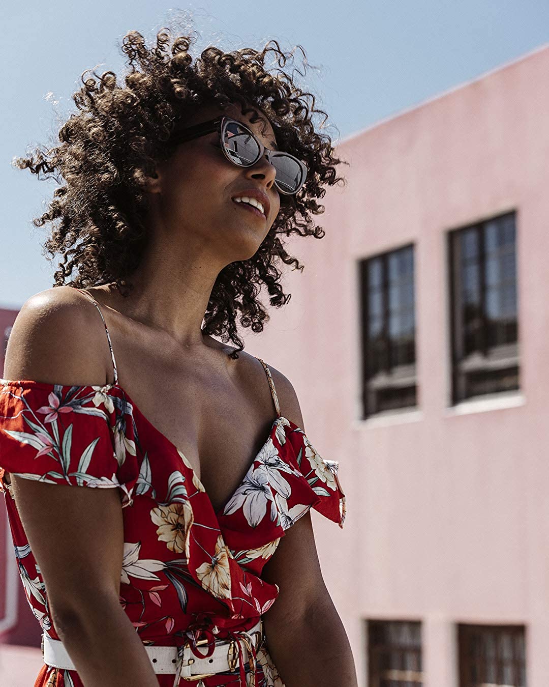 FAUNA Fabula Crystal Brown - Women designer audio sunglasses with speakers FAUNA