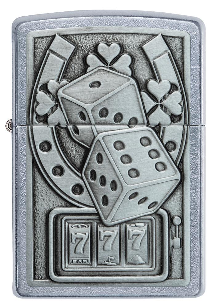 Front of Lucky 7 Emblem Street Chrome?äó Windproof Lighter