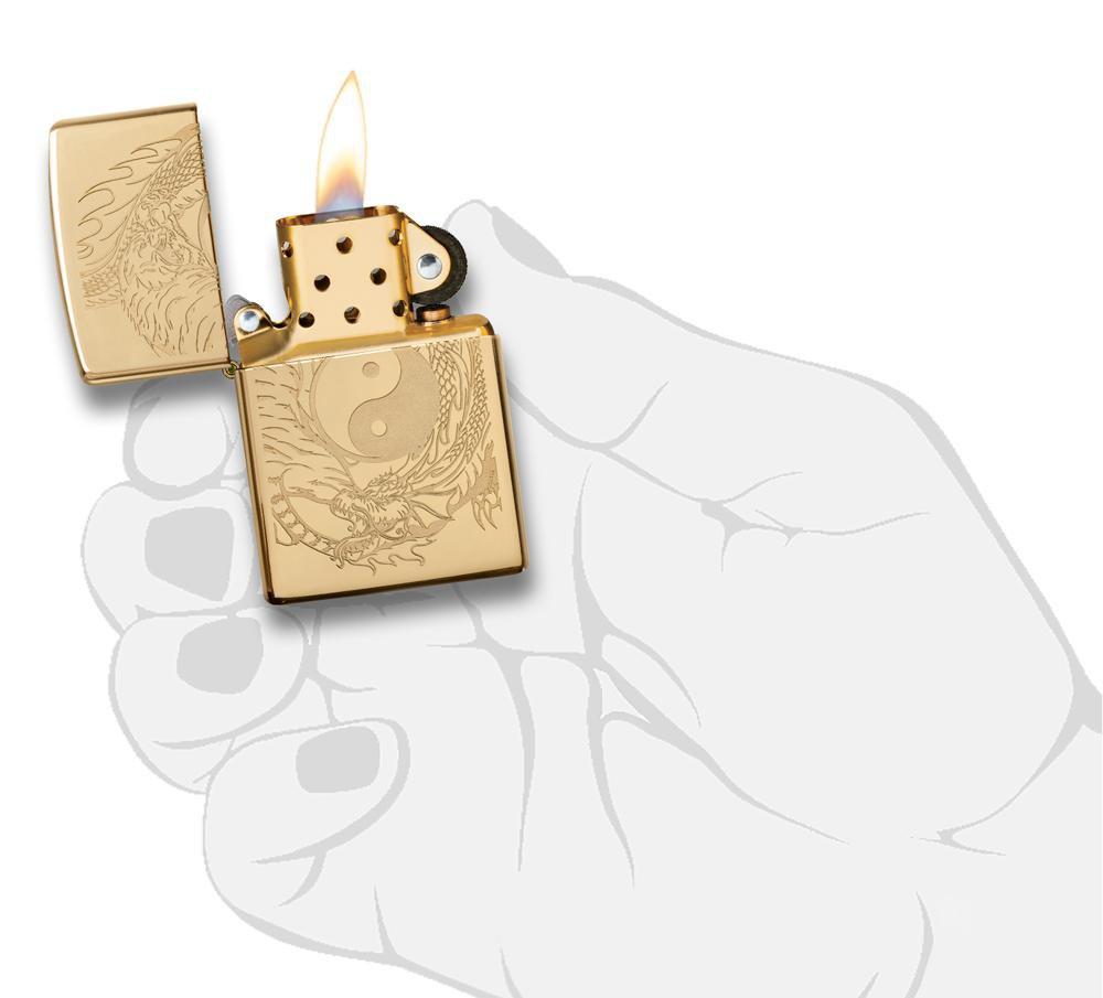 Zippo Tiger and Dragon Design Pocket Lighter Zippo