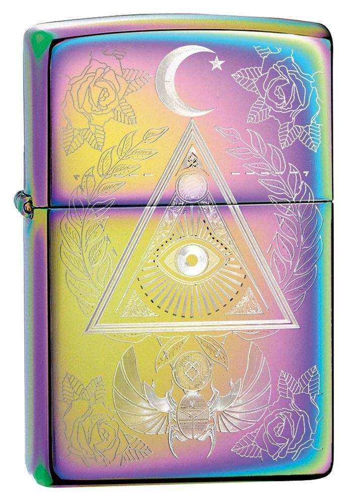 Zippo Eye of Providence Design Multi Color Pocket Lighter Zippo