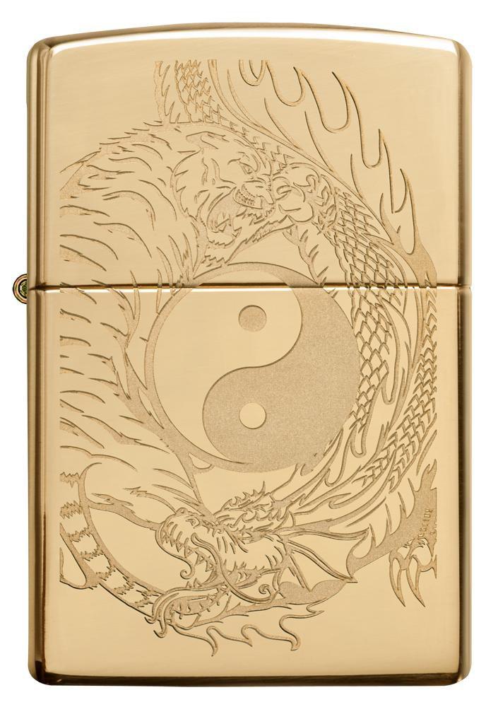 Zippo Tiger and Dragon Design Pocket Lighter Zippo