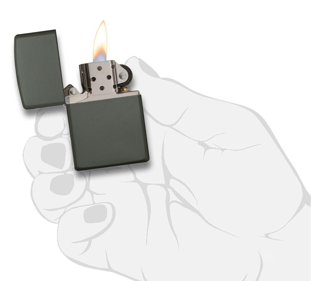 Zippo Classic Green Matte Pocket Lighter Zippo