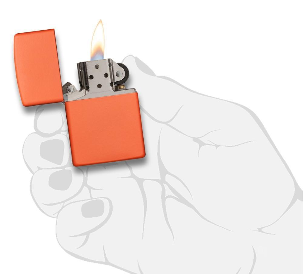 Zippo Classic Orange Matte Pocket Lighter - Bhawar Store