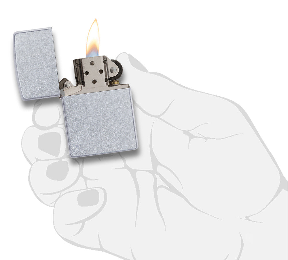 Zippo Classic Satin Chrome Pocket Lighter Zippo