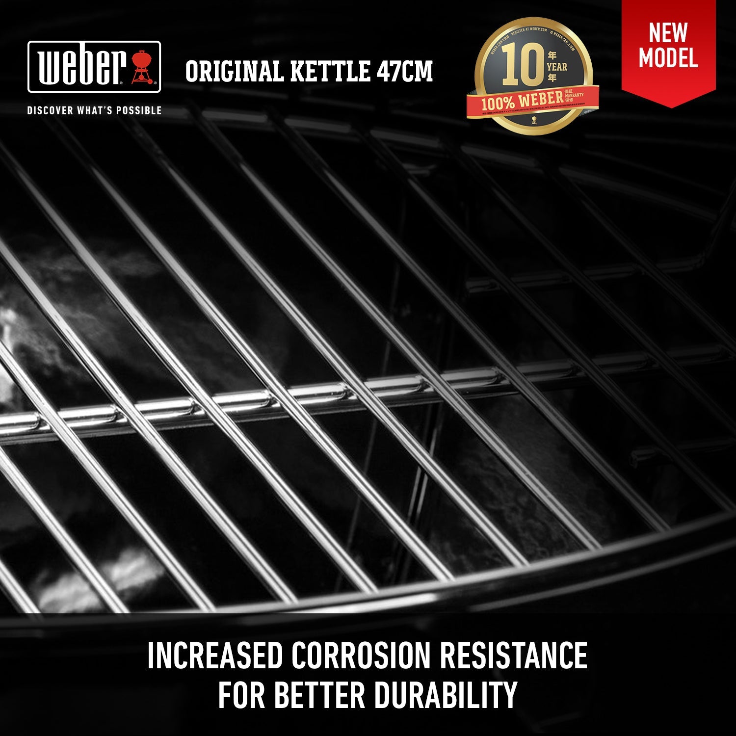 Weber Original Kettle w Thermometer 47cm (18.5") Black WEBER