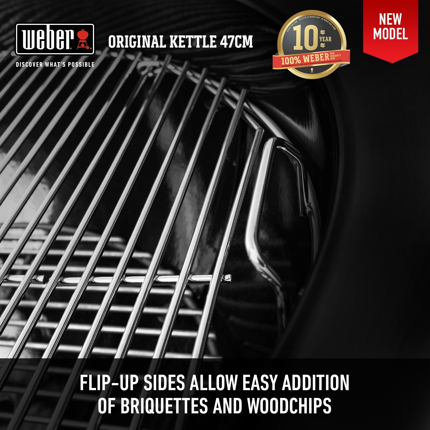 Weber Original Kettle w Thermometer 47cm (18.5") Black WEBER