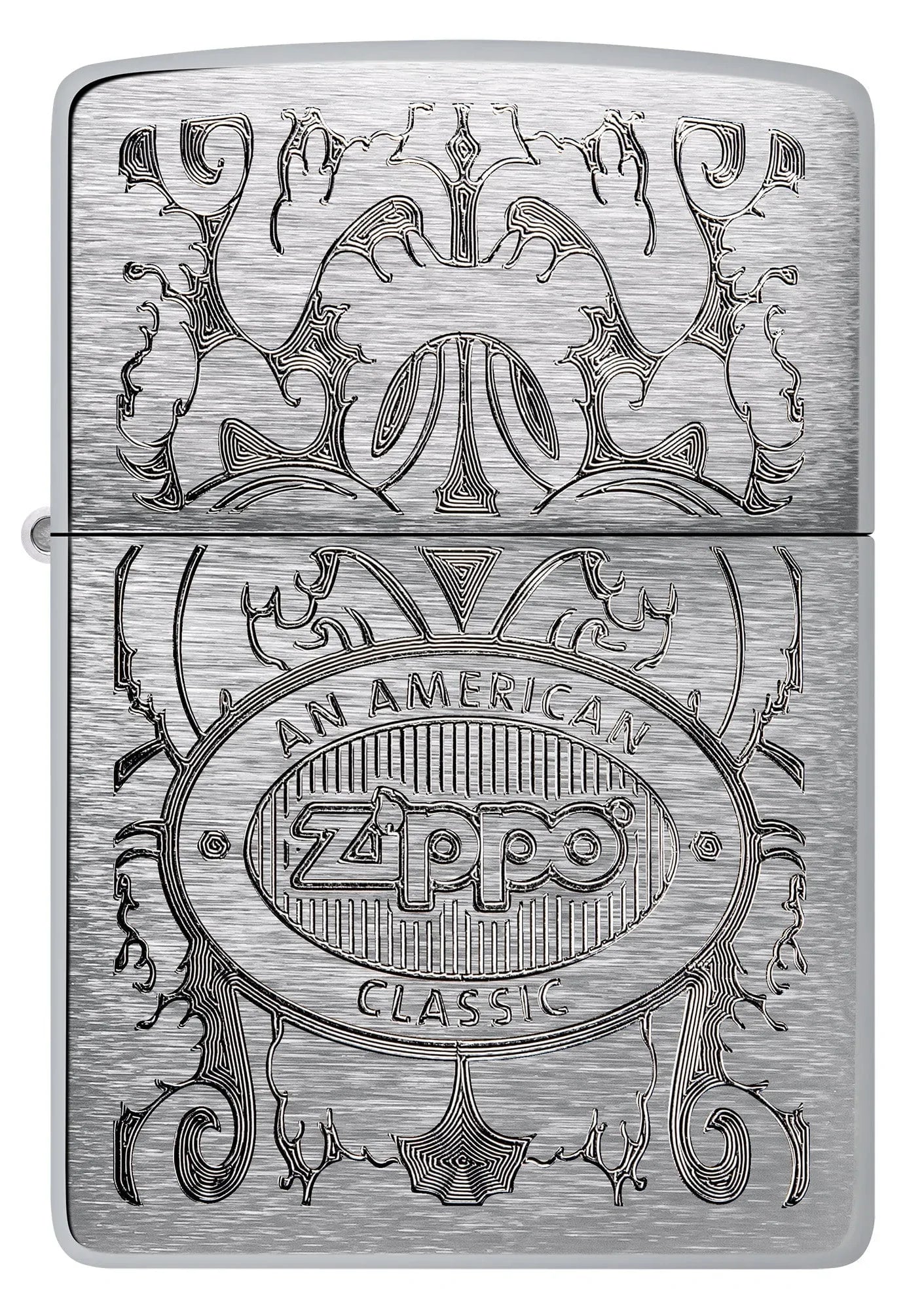Front view of Zippo American Classic Windproof Lighter.